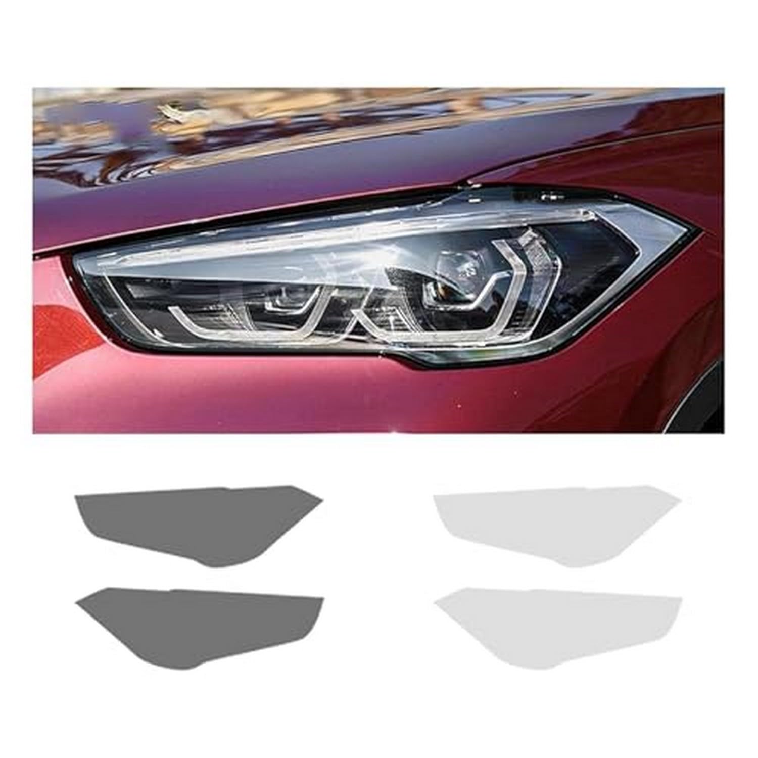 Film protection phare BMW X1 F48 en TPU noir haute finition pour protéger vos optiques