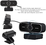 HD Webcam with Microphone, 1080P 30FPS Streaming Business Webcam, Auto Focus, Private Protective Cover, USB Web Camera for PC Video Conferencing/Calling/Gaming