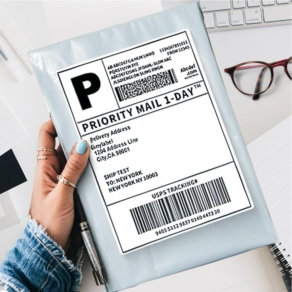 NB Lot de 100 enveloppes d'expédition autocollantes en polyéthylène blanches de 25,4 x 33 cm, résistantes aux déchirures et à l'eau pour le commerce électronique et les petites entreprises