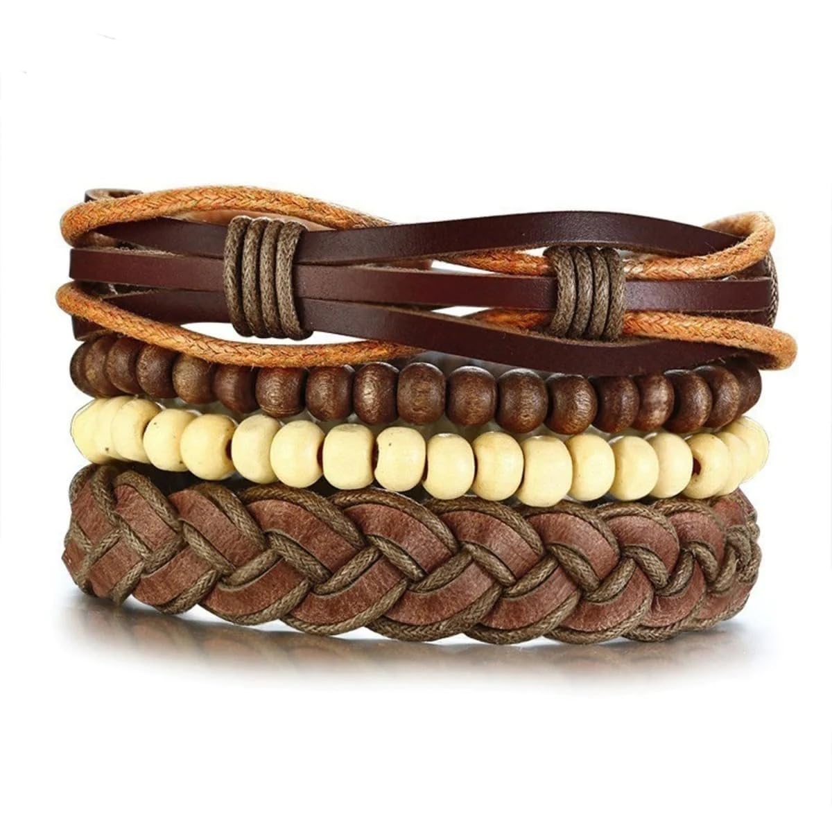 RCELES Multilayer Brown Leather Wrist Band For Men & Boys/Handcrafted Stylish Bracelets For Causal Wear/Perfect Hand Accessories For Gifting Purpose (B0CQ3181Z7) Amazon Price History, Amazon Price Tracker