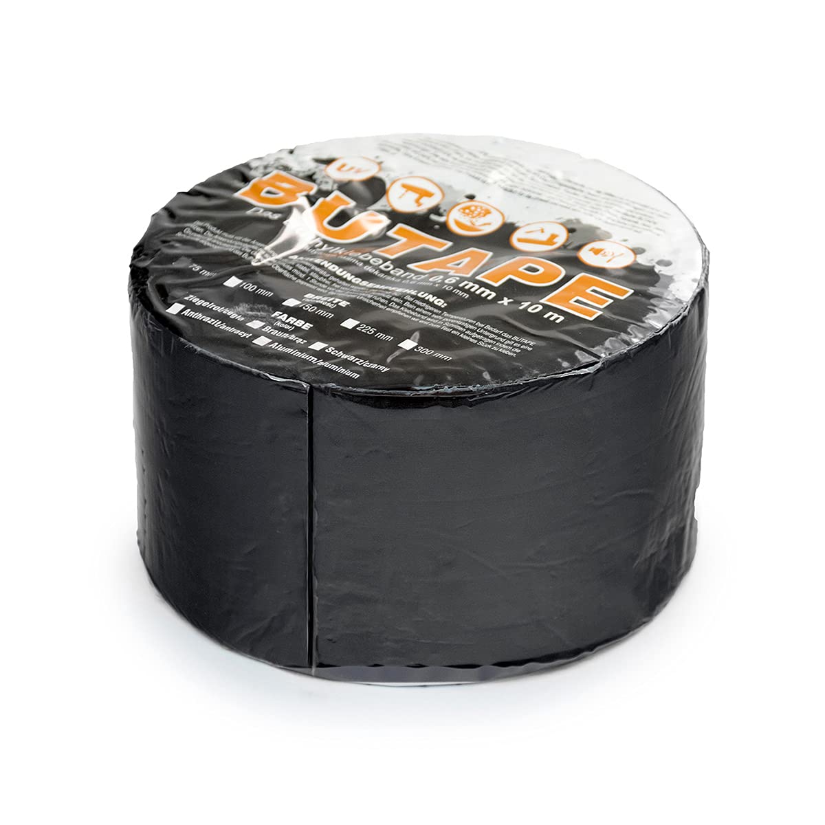DQ-PP Dachdeckerband 100mm | 2 Rollen (20 Meter) | Farbe Anthrazit | Abdichtband | Reparaturband | selbstklebendes | Dachband | Deckerband | Band | Dachreparaturband