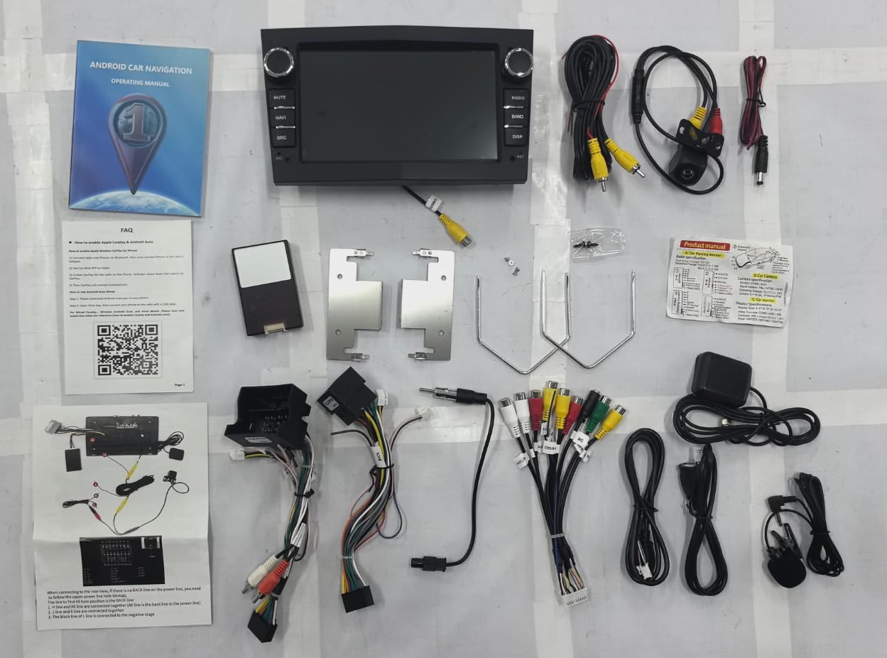 2+64G Android 14 Autoradio für Opel Vauxhall Combo 2004-2011 mit Wireless Carplay Android, 7 Zoll Touchscreen Car Display 2 Din Radio Stereo Bluetooth Rückfahrkamera Head Unit Mirror Link FM/RDS