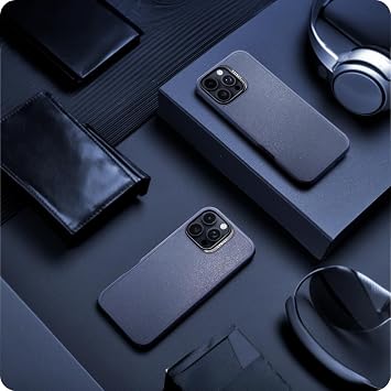 Spigen Ciel by CYRILL iPhone 16 Pro Max ile Uyumlu MagSafe Kılıf Kajuk Mag Vegan Deri Lacivert Kapak - ACS08399 (Spigen TR Garantili)