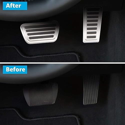 Motrobe Dodge Ram 1500 2019 2020 2021 2022 2023 Accesorios Fundas de pedal, kit de pastillas de pedal de freno de aleación de aluminio