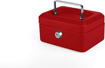 PAVO 8011861 6 inch Cash Box - Red