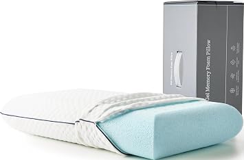 Weekender Cooling Gel Memory Foam Pillow for Sleeping Standard Size, Ventilated Cooling Pillow for Side & Back Sleepers, Neck & Shoulder Support, Medium Firm, Washable Cover
