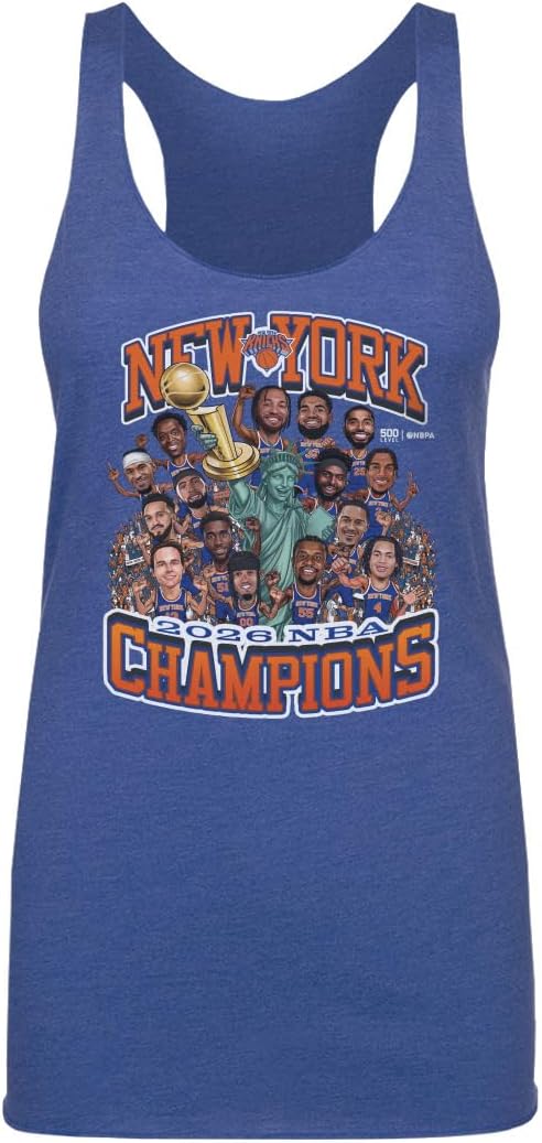 500 LEVEL New York Knicks NBA Finals 2026 Champions Caricature Women's Tank Top