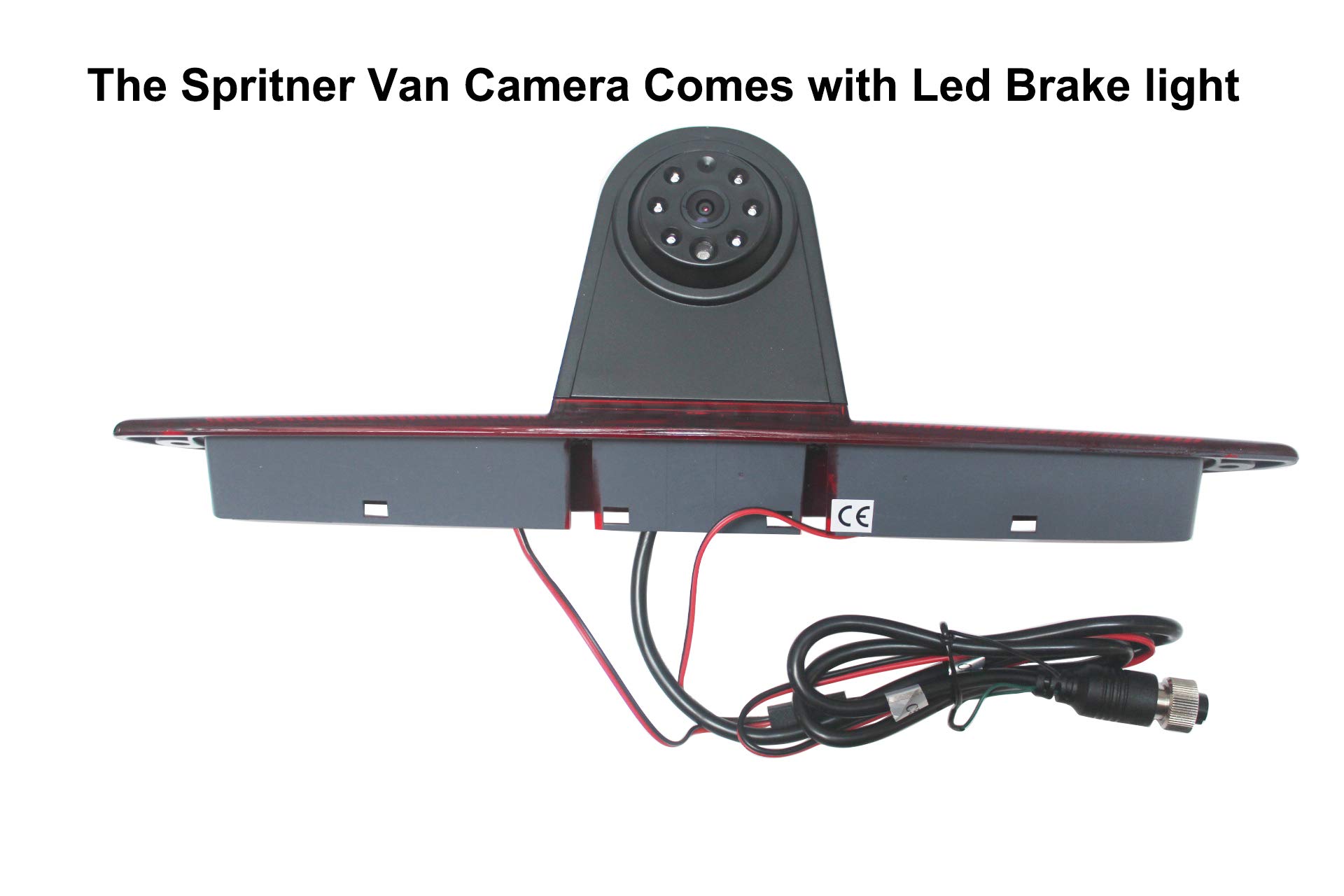 Telecamera Di Retromarcia Per Mercedes Sprinter E VW Crafter | Sostituzione Terzo Stop Con Luci LED | Include Monitor 7 Pollici - Foto 2