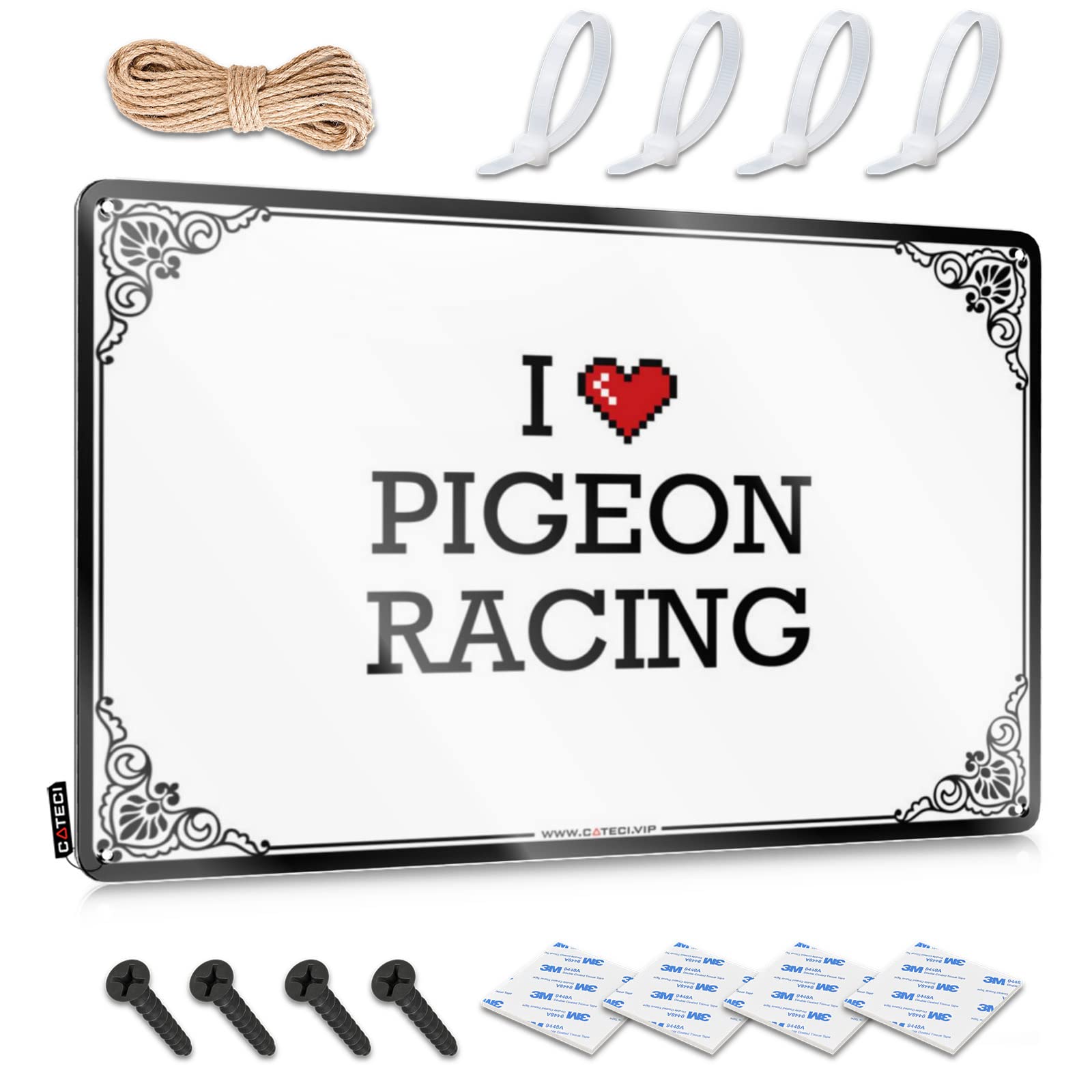 Matal Sign Kitchen Stuff Porch Preppy Soft Area I Love Pigeon Racing - Easy To Hang Art(30X40CM)
