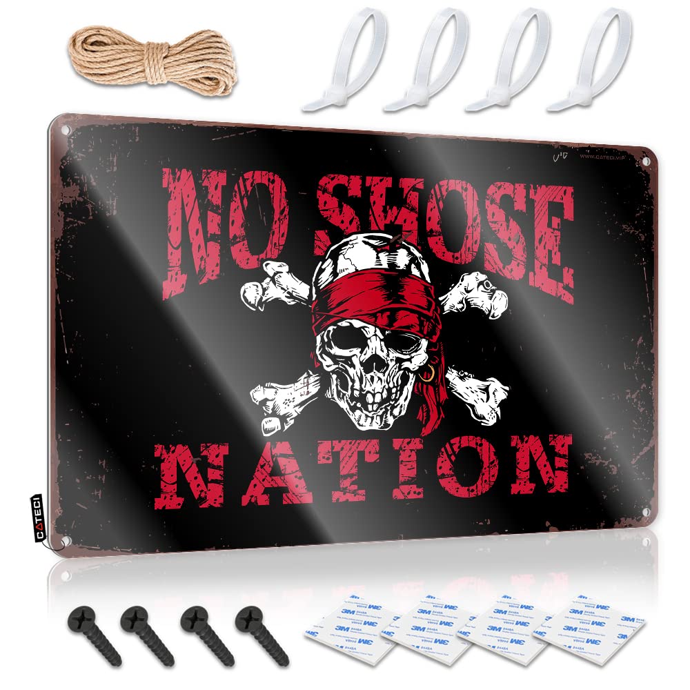 Modern Farmhouse Signs, Decore Bride Gift No Shoes Pirate | Farmhouse Home Decor(30X40CM)
