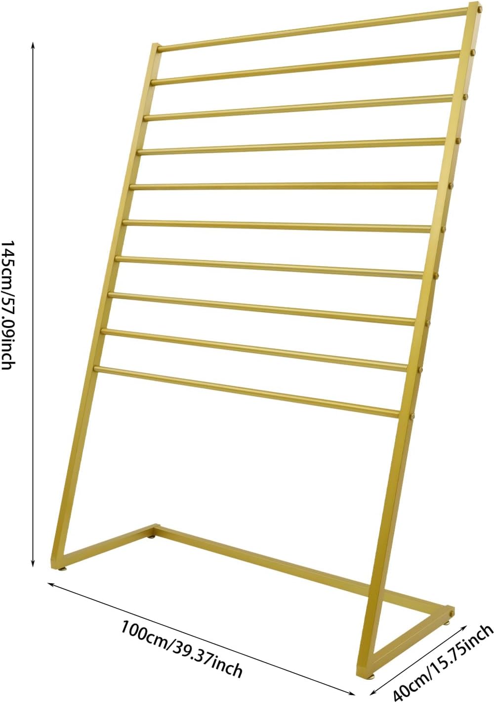 Scarf Display Stand, 10 Tier Metal Scarf Holder Organizer Freestanding Scarf Rack Hijab Organizer Belt Holder for Boutique Display, Retail Store, Bedroom, Clothing Store