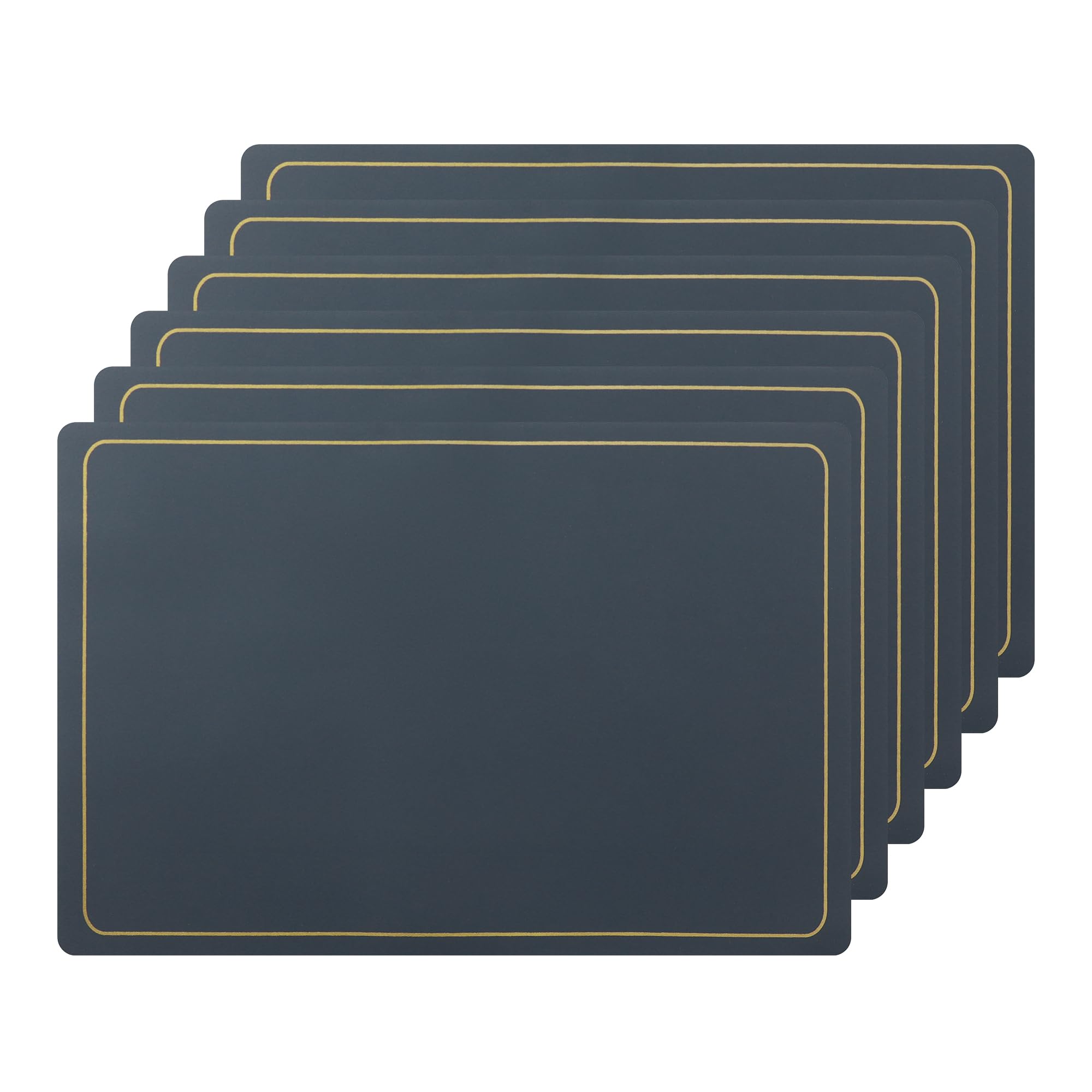 Sets de table bleu foncé imperméables pour repas de cuisine modernes et chics