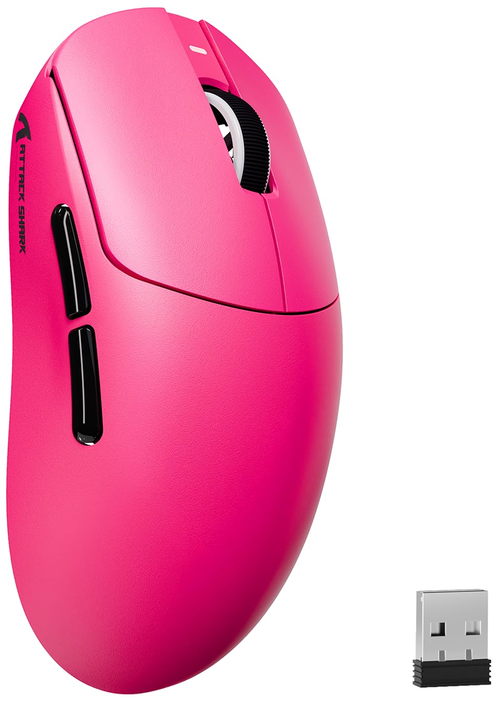 MAMBASNAKE ATTACK SHARK X8PLUS Mouse da Gioco Wireless, Sensore PixArt PAW3395PRO, 40000 DPI, BT/2.4G/Cablato, Mouse Superleggero da 55g, Piedini in PTFE a Doppio Strato, per PC/Xbox/Mac (Rosso Berry)