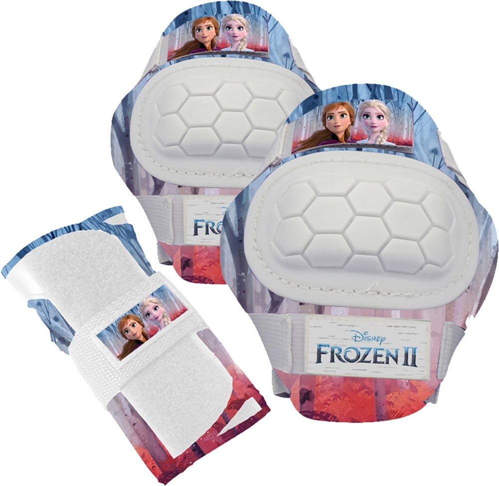 Disney Tataway Kit Infantil Frozen con Coderas, Rodilleras y muñequeras para Deportes sobre Ruedas, patinetas y patinetes. Talla XS (3-6 años)