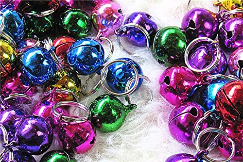 Image of Metal Jingle Bells Loose Beads Festival Party Decoration, Pet Cat Puppy Dog Bells For Collar, (Random Color) Large Bell 22.Mm (4.Pcs Bell Pack) - Random, Multicolor