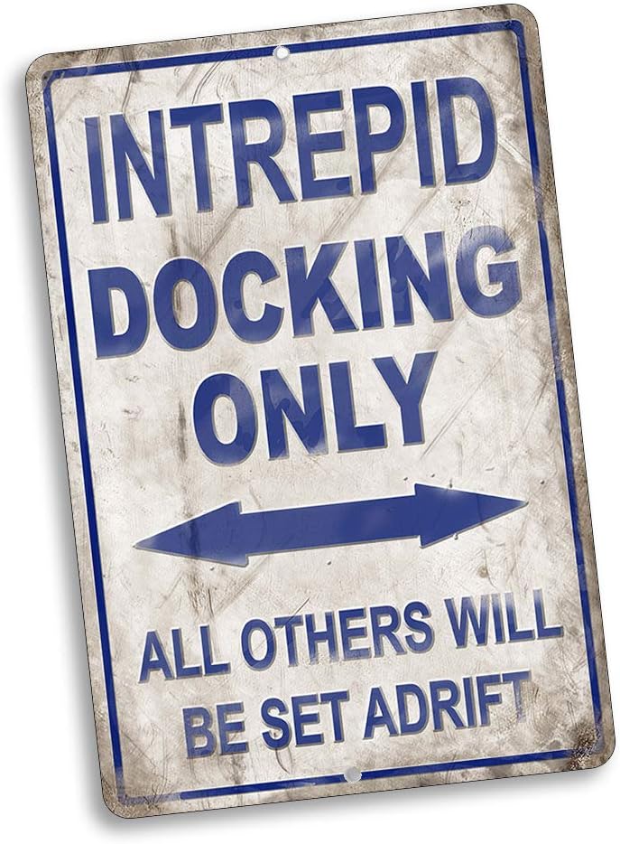 Compatible with Yamaha Docking Only All Others Will Be Set Adrift Vintage Style Metal Signs Metal Tin Aluminum Sign Garage Home Decor 8x12"