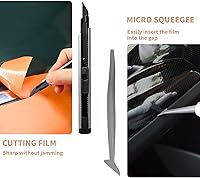 Vista 5 de Kit de herramientas de envoltura de vinilo para vehículo de Gomake incluye espátula de fieltro de 4 pulgadas, cuchillo de utilidad retráctil de 9mm