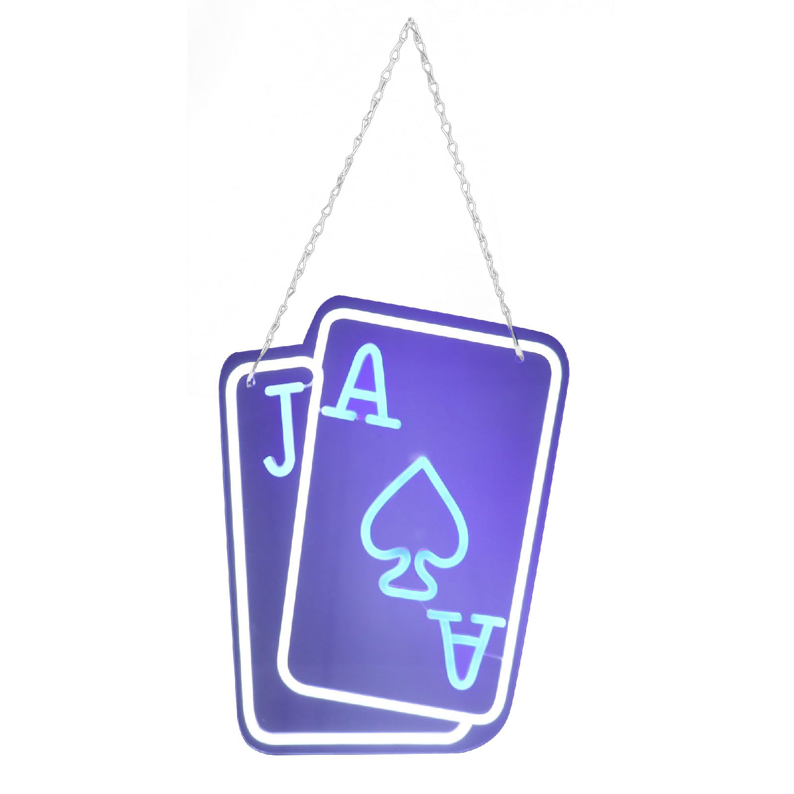 Insegne al Neon a LED per Poker Decorazione da Parete Attraente e alla Moda per Sala Giochi e Casinò J Poker per Decorazioni per Feste di Compleanno Materiale Acrilico