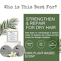 Vista 2 de Shampoo Bar and Conditioner Set with Travel Case Strengthen and Repair Dry Hair Coconut, Castor Oil, Shea Butter Made in USA 2-pk