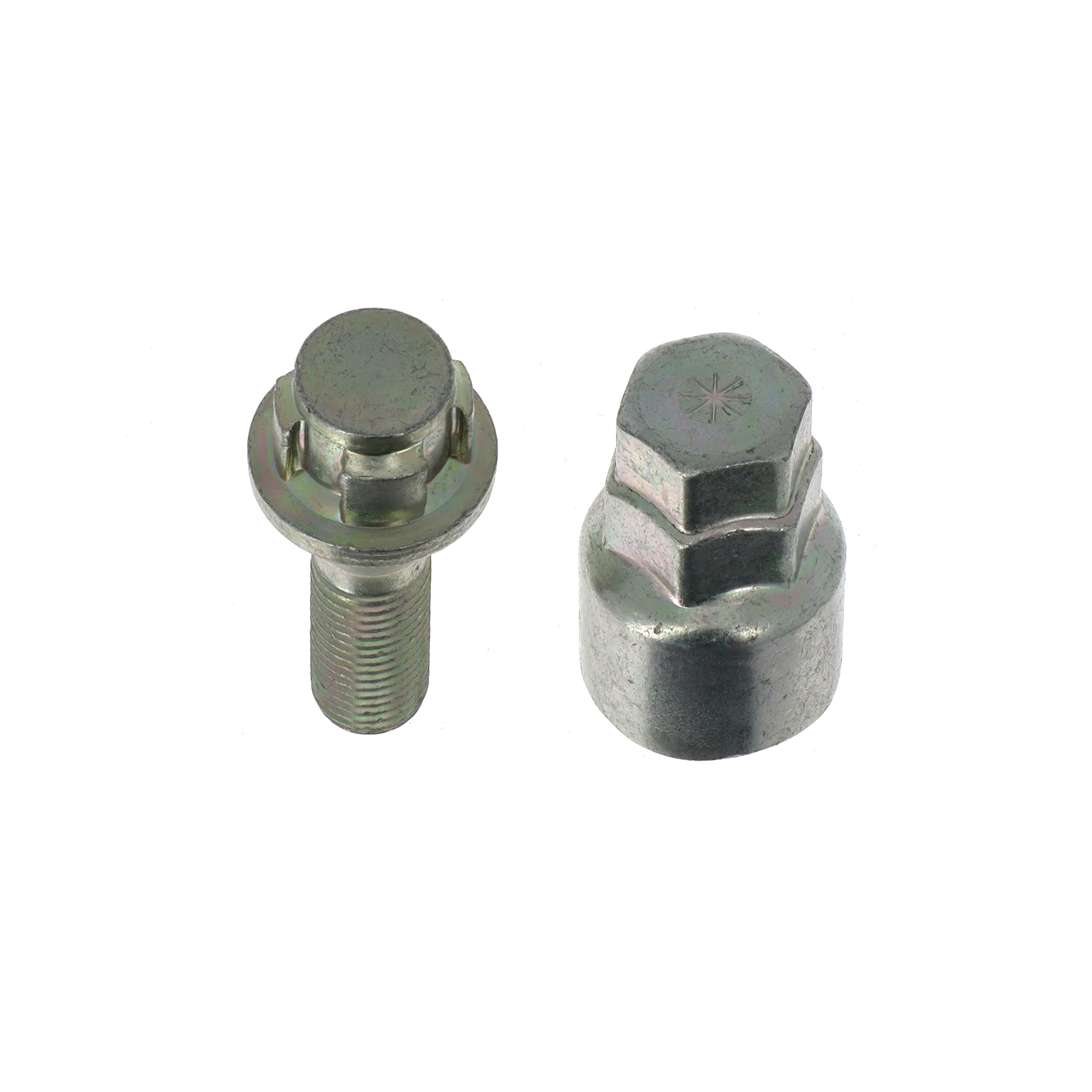 Restagraf - Zestaw 4 śrub antykradzieżowych do kół - Stożkowe gniazdo - Blokada felg Stal & Alu - M12-1.50 X 23 mm - Nr ref. 188603