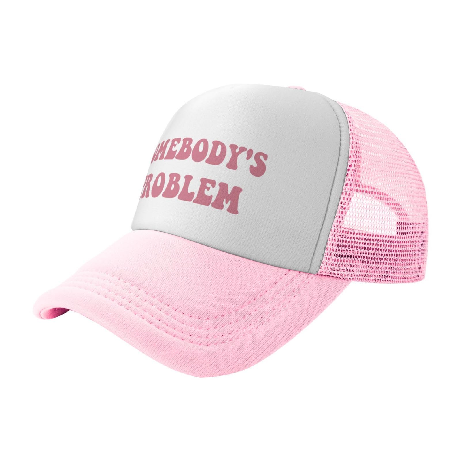 Generic Somebody's Problem Trucker Hats for Women Pink Men Funny Trucker Pink Hats for Men