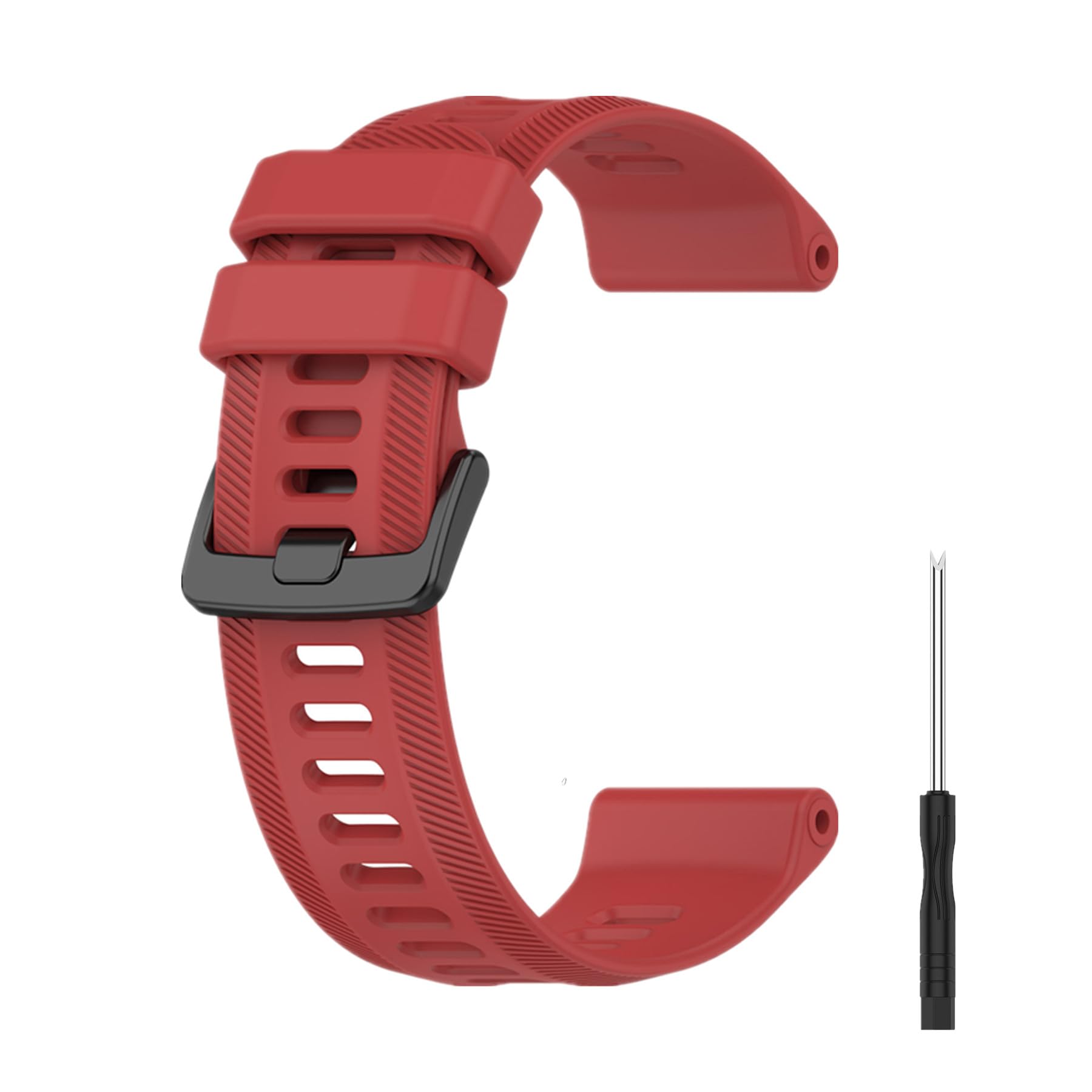 Muovrto Replacement Strap for Garmin Forerunner 745,Silicone Soft Watch Strap for Garmin Forerunner 965/Forerunner 955 (Red)