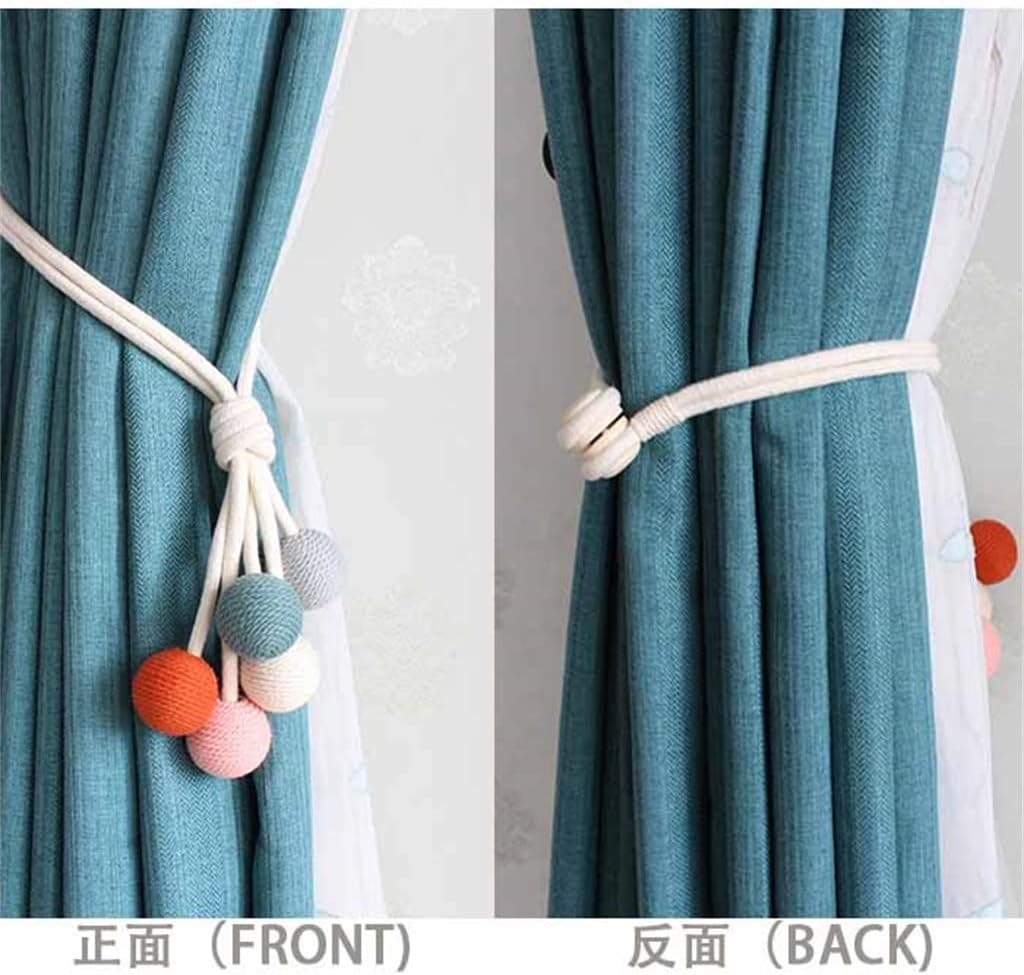 FMURY Perforated Magnetic Curtain Tie Yarn Tie Tie Rope Hook Storage Tie Rope Decoration