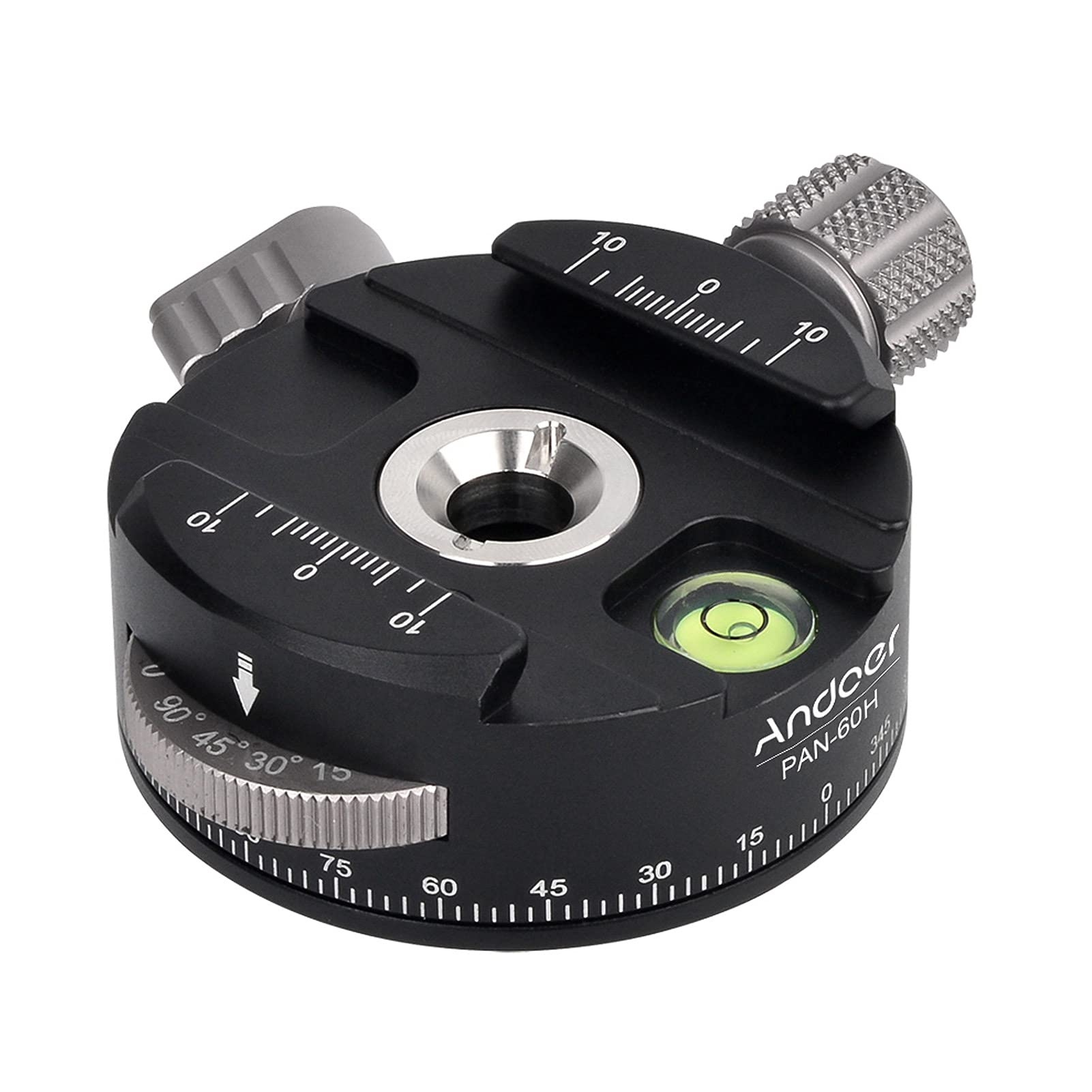 Morelian PAN-60H Panoramic Ball Head Tripod Head with Indexing Rotator, AS Type Clamp