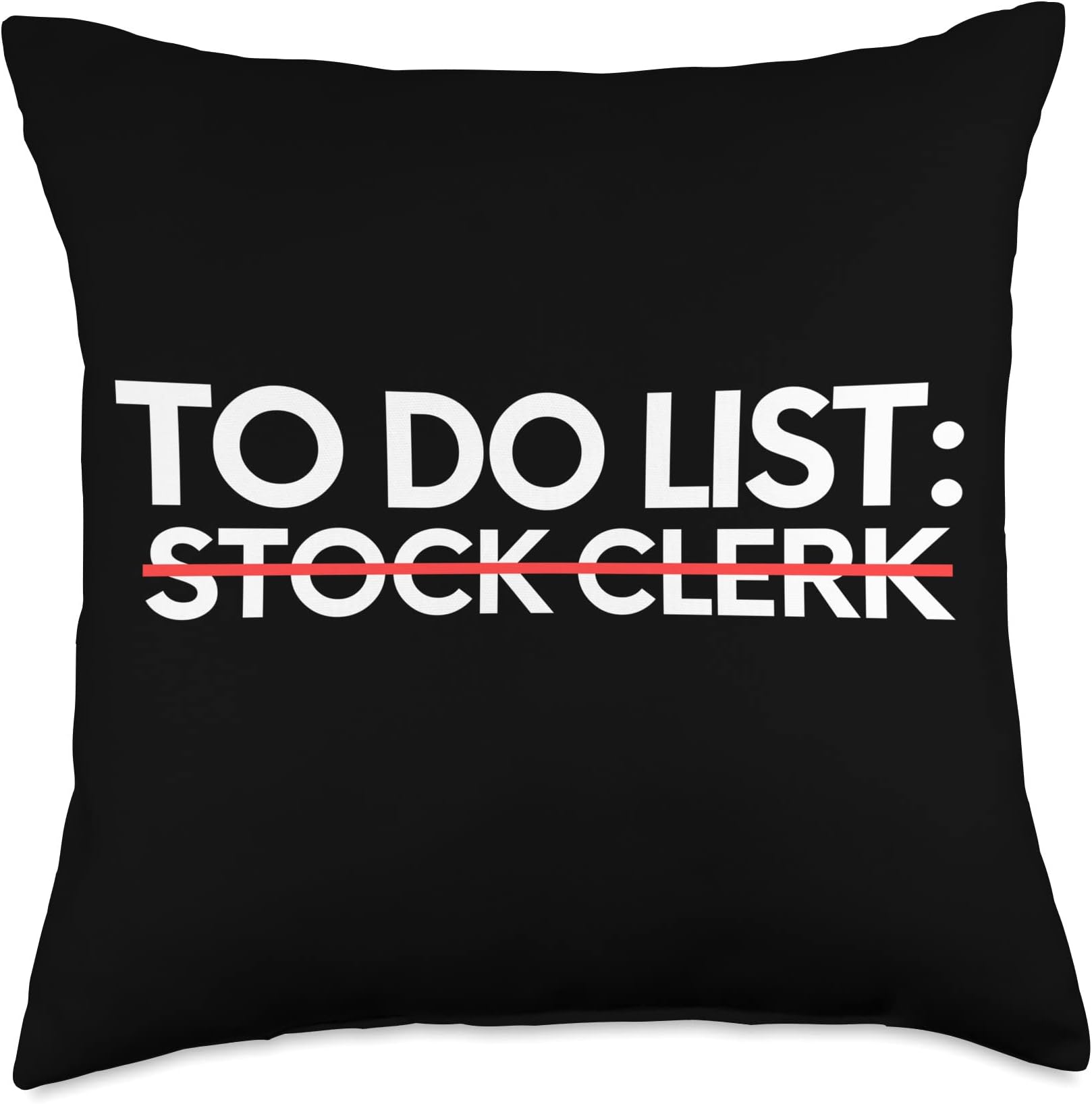Novelty Stock Clerk Retired Stockroom Men Women Funny to Do List Stock Clerk Retirement Worker Inventory Throw Pillow, 18x18, Multicolor