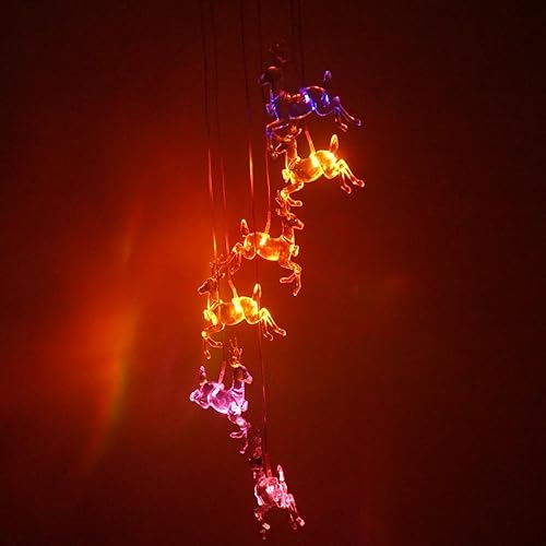 Miniatura 5 de Increíble campana de viento, cambio de color solar, campana de viento para colgar, lámpara de noche para colgar en el patio, jardín, iluminación,