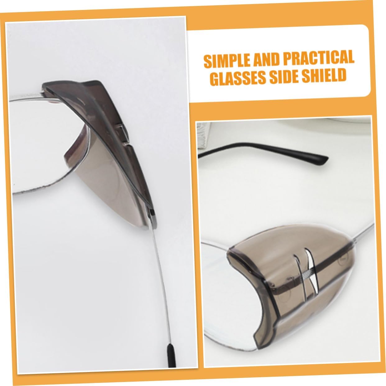 4Pairs Eyeglasses Side Shields Durable Tpu Protection for Glasses Splash Design Comfortable Use Reliable and Impact Resistant Safety Shields