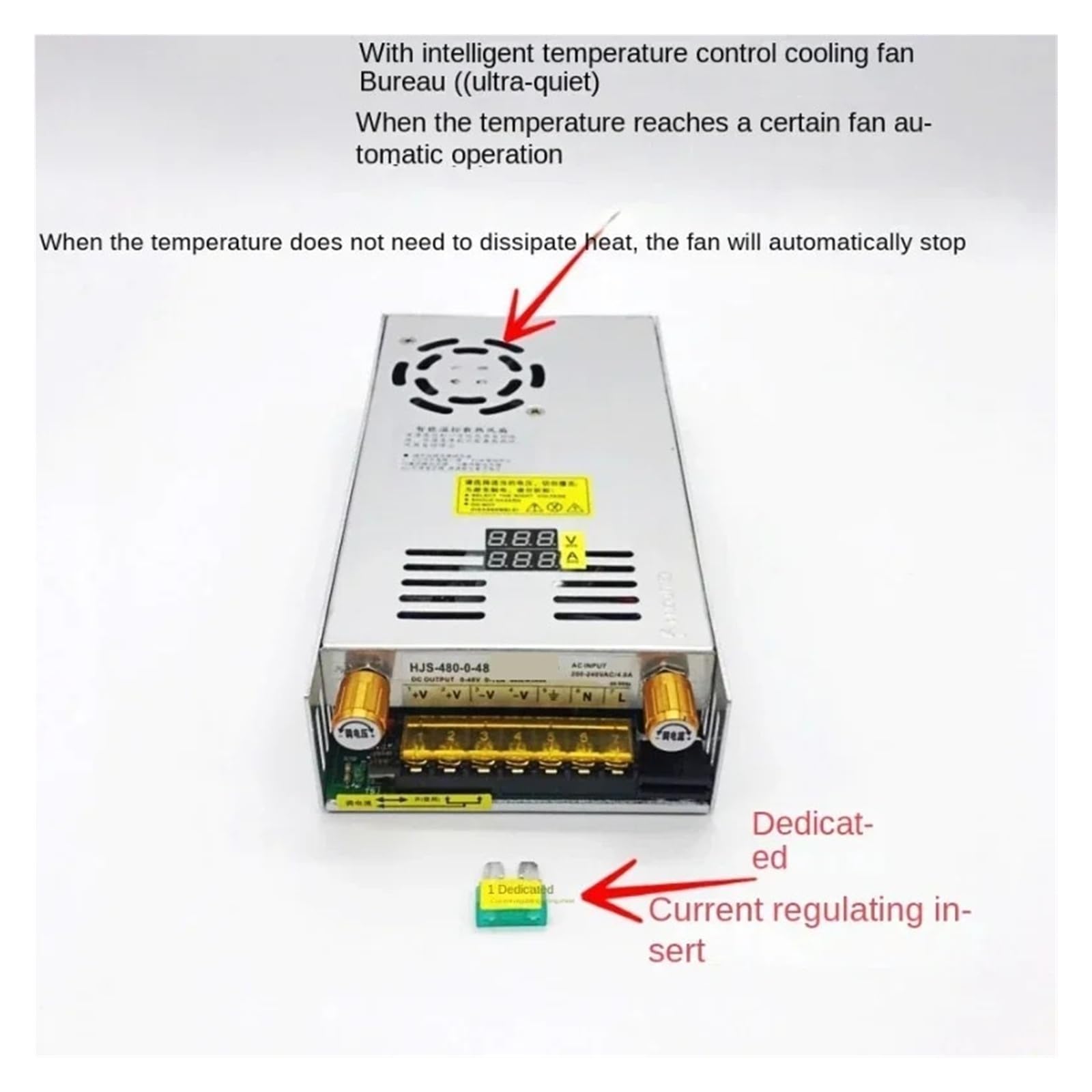 Alimentation d'énergie de commutateur 480W double affichage numérique