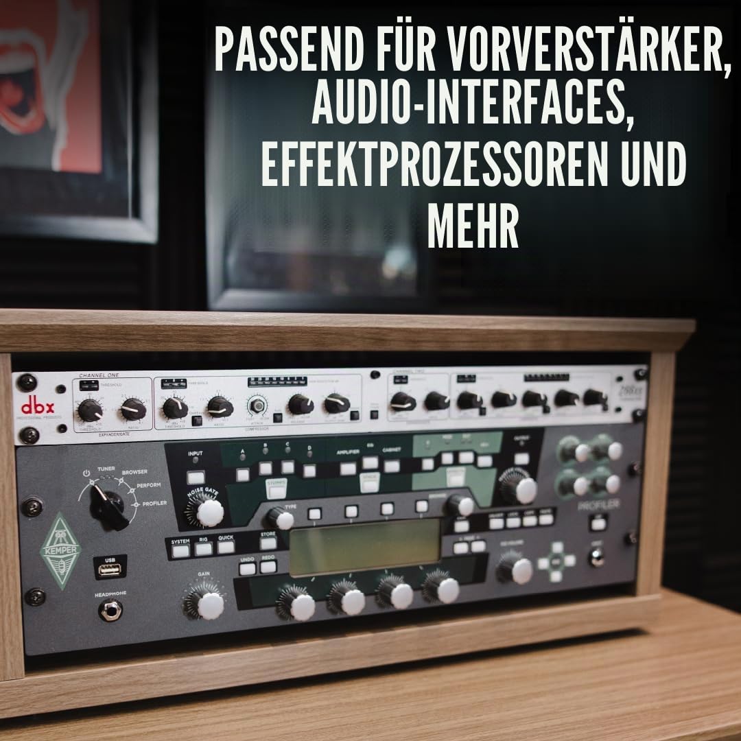 Gator Frameworks Elite Furniture Serie 8U Desktop Studio Rack in natürlichem Ahorn mattiert (GFW-ELITERK-8U-MPL)