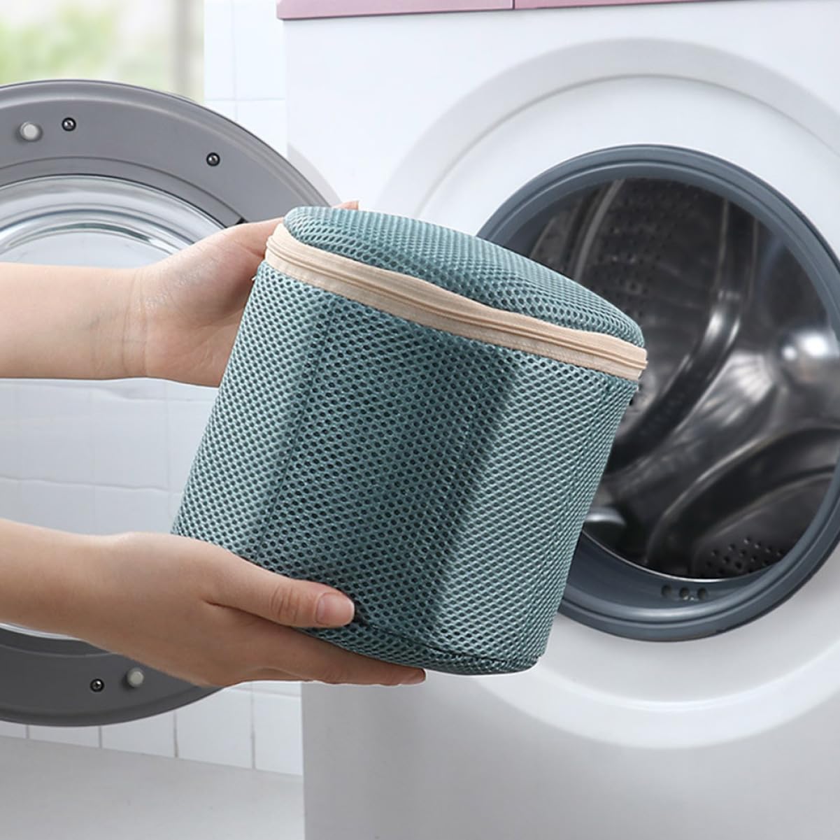 Alipis 2piezas Bolsa De Lavandería Reutilizable Para Sujetadores Bolsa De Lavado Cremallera Protección Para Ropa Interior y Lencería Para Máquina De Lavar