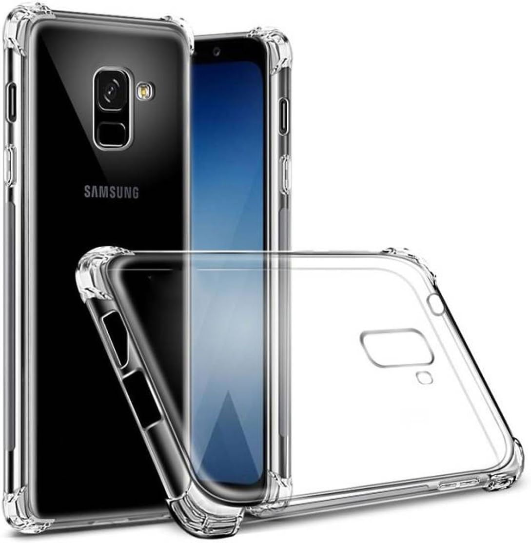 gsmobile nik tech tpu silicone soft full protection back cover for samsung galaxy j6 (crystal clear) transparent
