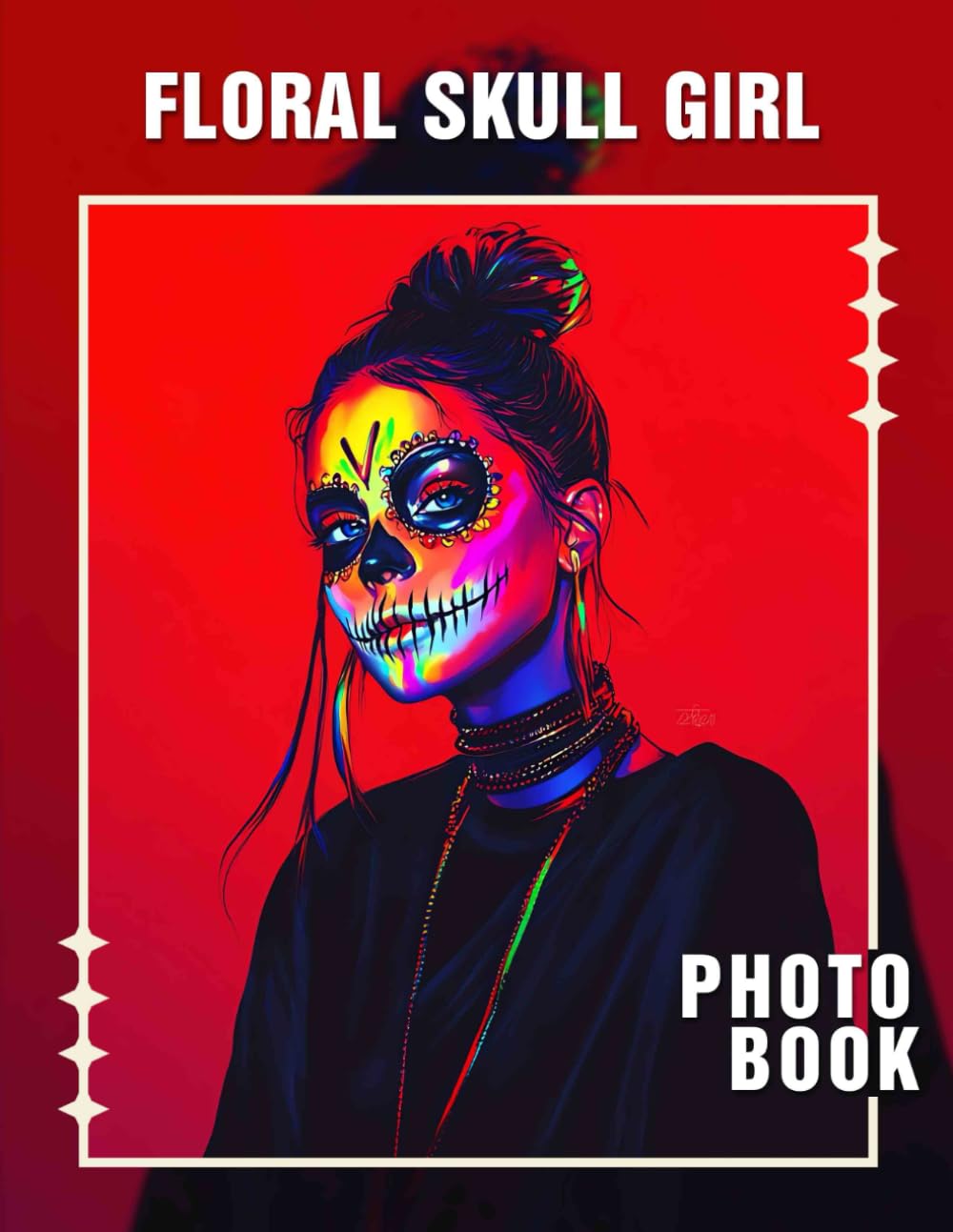 Floral Skull Girl Photo Book: Unique Artwork Featuring Floral Elements and Creative Designs of Skull Girls