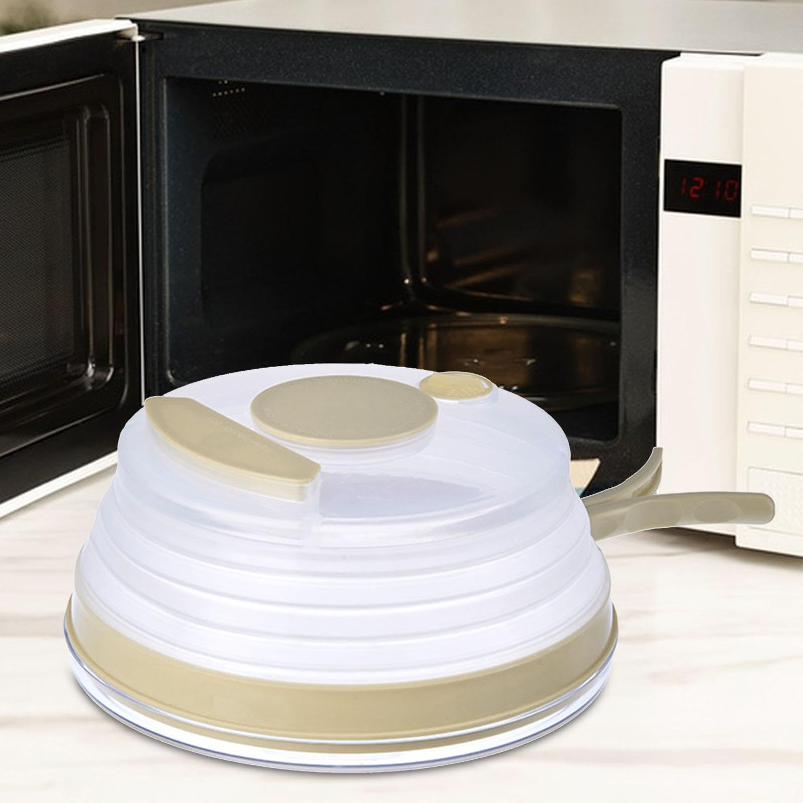 Tapa Antisalpicaduras Ventilada para Microondas, Apta para Alimentos Resistentes Al