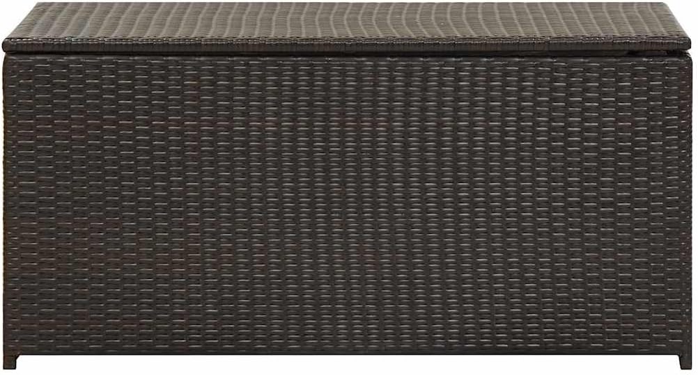 Outdoor Storage Box Brown Polyethylene Rattan Outdoor Furniture Storage Boxes