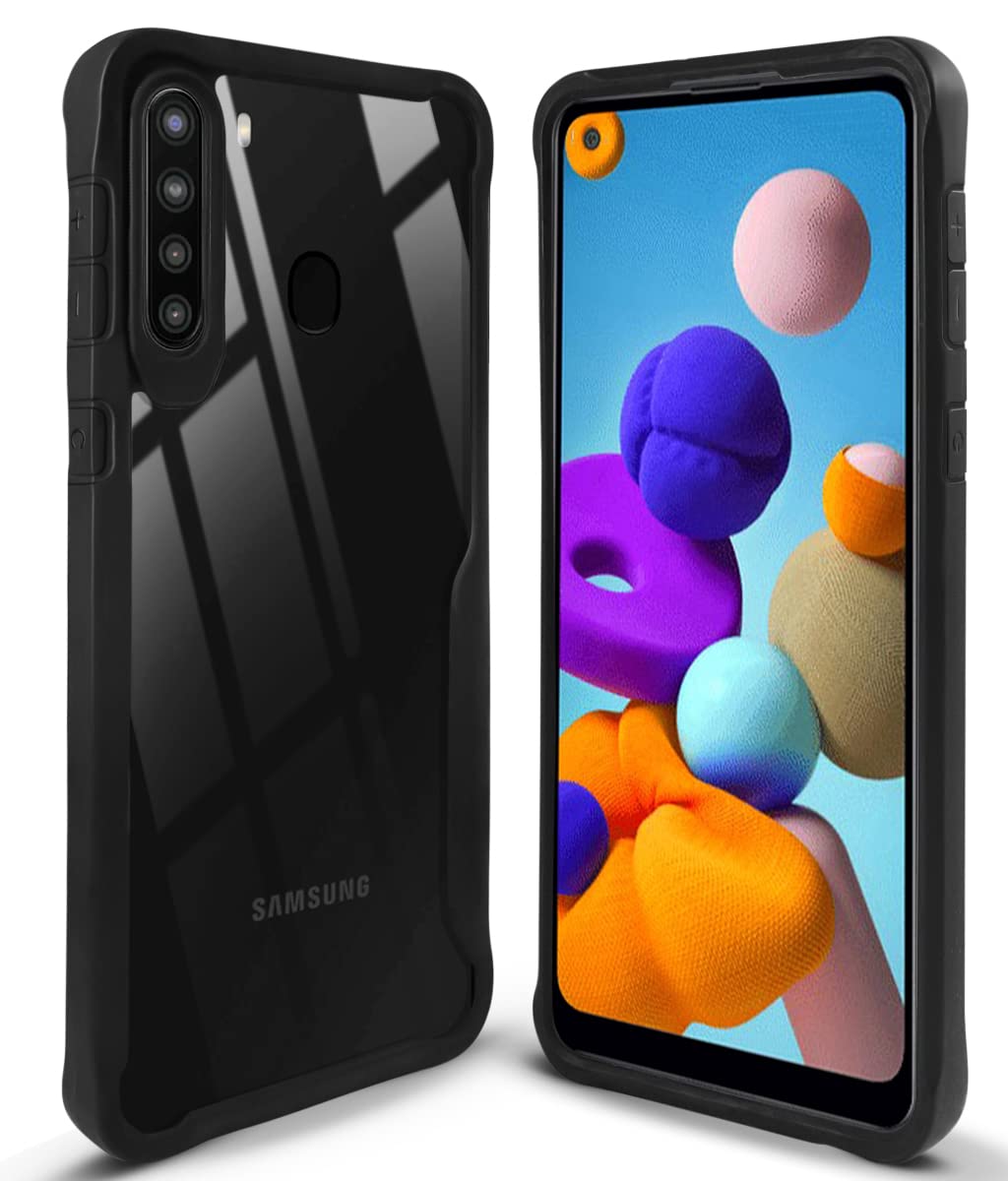 Jkobi Back Cover Case for Samsung Galaxy A21 (Crystal Glass Back