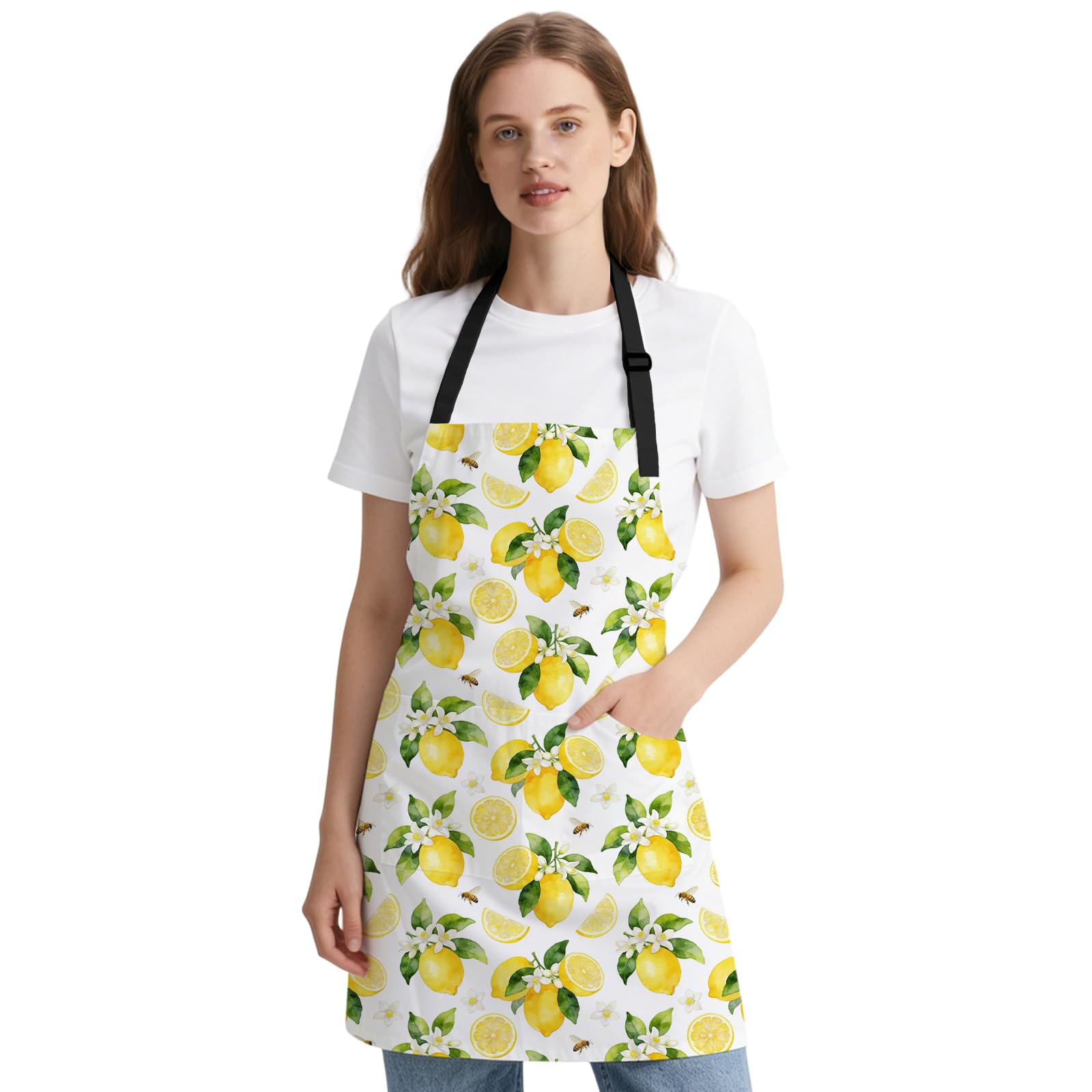 Tablier de cuisine imperméable et réglable avec 2 poches GLOBLELAND - 8