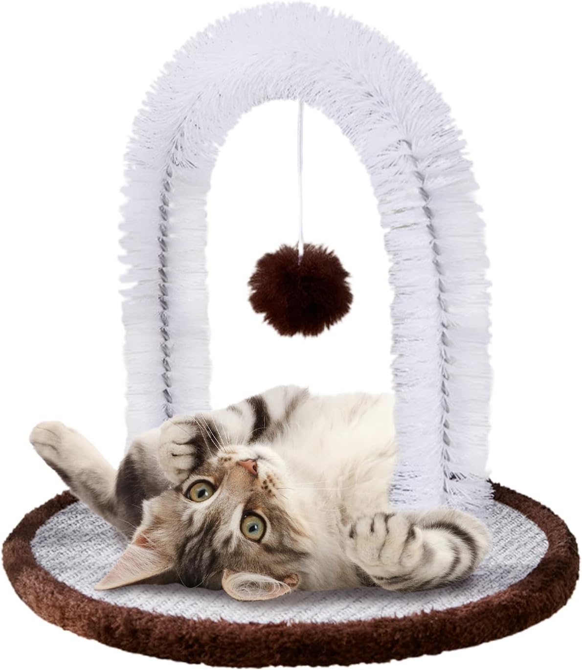 Teahutty Cat Scratcher with Cat Self Groomer, Sisal Cat