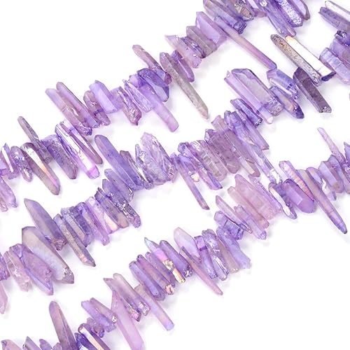 Miniatura 4 de 1 hebra Adabele - Cuentas sueltas de cuarzo de cristal curativo natural natural de 15 pulgadas, punta perforada de 15 pulgadas, violeta tanzanita AB