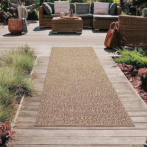 Teppich-Traum Outdoor Teppich außen Läufer lang wetterfest Sisal-Optik Garten Dachterrasse Balkon...