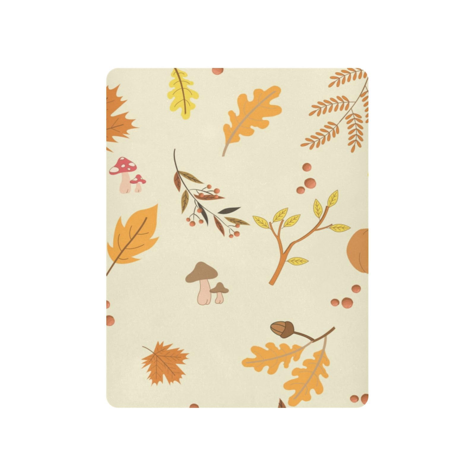 Moudou Autumn Maple Leaf Playard Sheet for Boy Girls, Soft Breathable Fitted Toddler Sheet for Standard Playard Bed Mattress, 39 x 27 x 5 Inch