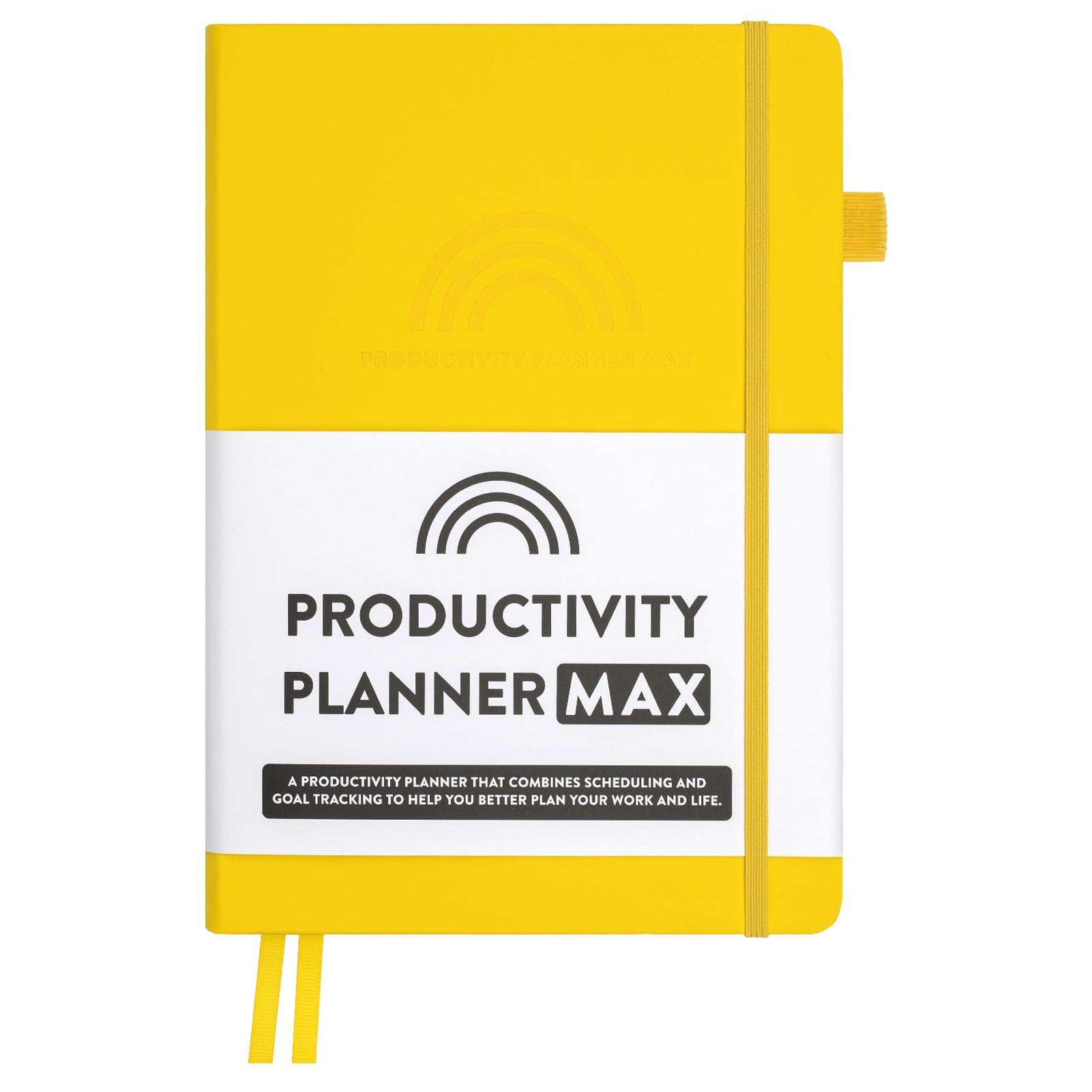 KNTHE2024 Planner PRO MAX - Undated Daily, Weekly & Monthly Goal & Productivity Planner to Increase Productivity, Happiness & Achieve Your Goals - Start Anytime, 1 Year, Hardcover. (Yellow)