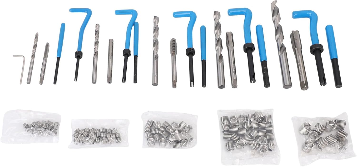 Metric Thread Repair Kit HSS Drill Bits Thread Inserts Taps M10 for Mechanics Craftsmen Metalworkers
