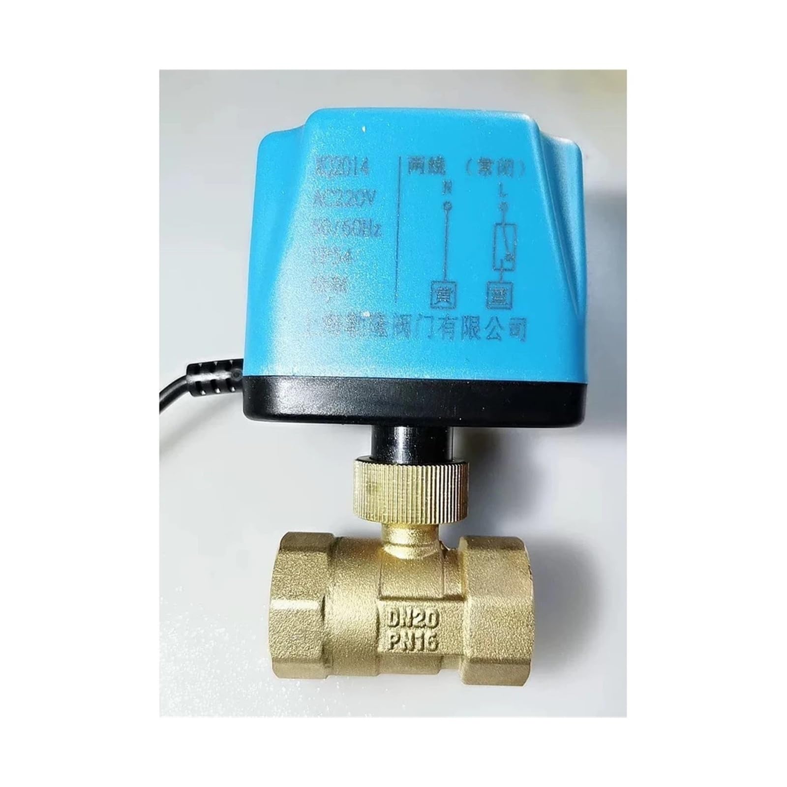 Uwukcjokq 220V-Two-Way Motorized Ball 2-Way/3-Way 2-Wire Brass Electric Actuator Controller 12V 24V / 220V Dn15/Dn20/Dn25/Dn32/Dn40(,Dn40)