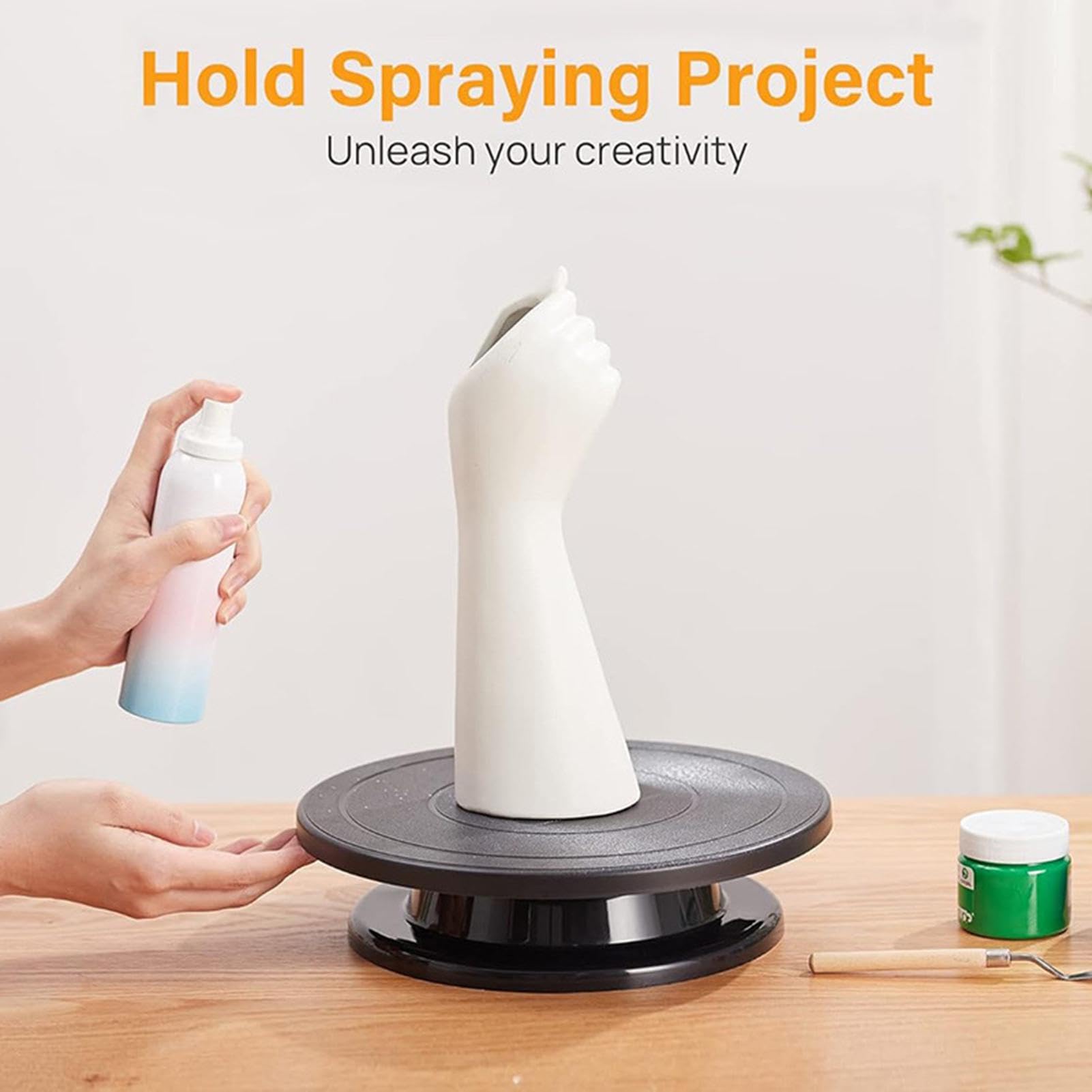 Plateau Tournant Pour Décoration De Gâteaux – 27,5 Cm Support Rotatif PP Robuste, 360° Pour Glaçage, Nivellement Et Pâtisserie