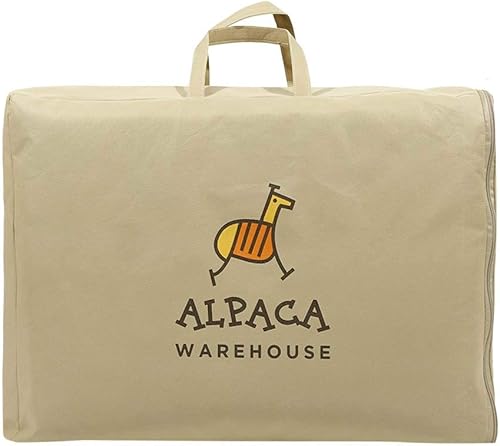 Miniatura 2 de Manta gruesa de lana de alpaca pesada para acampar al aire libre en interiores y exteriores, tamaño de viaje, diseño de color sólido (azul acero,