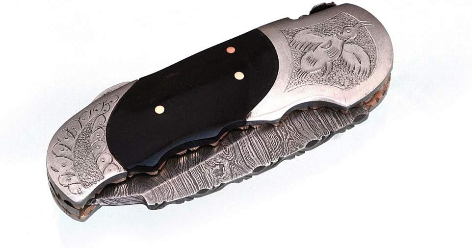 Buу 1 gеt 1 🔥 5060-ENG Custom Made Damascus Steel Folding Knife